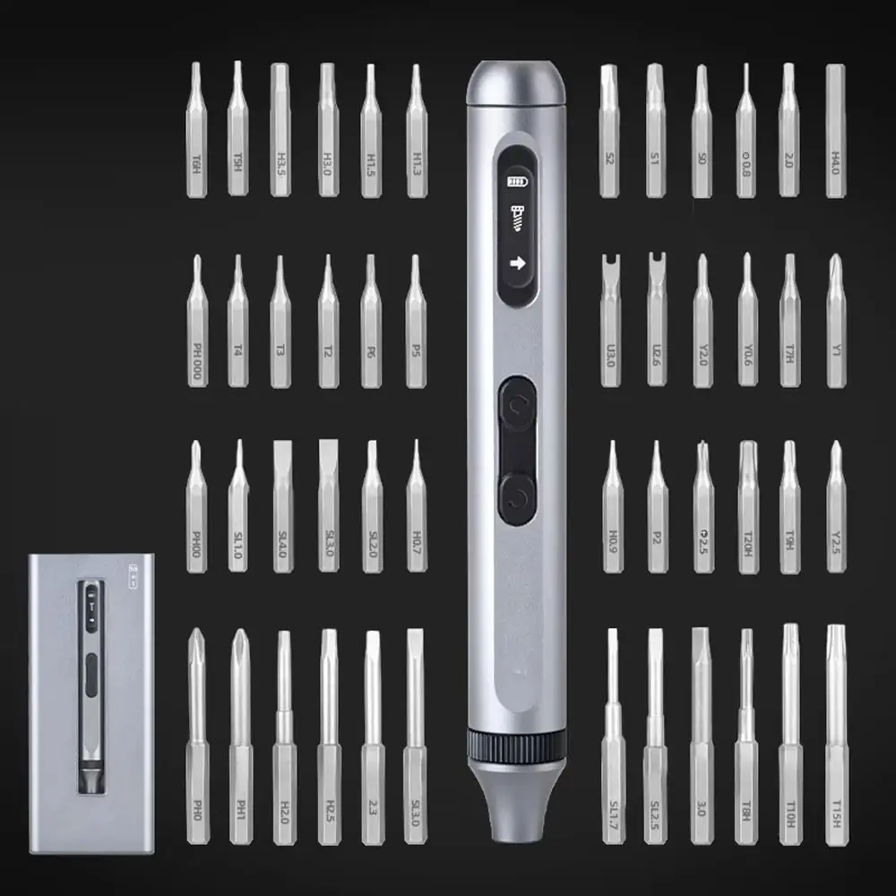 50 in 1 Electric Screwdriver Set Magnetic Type-C Fast Charging Screw Driver Bit Kit Durable Precision Magnetic Screwdriver Set