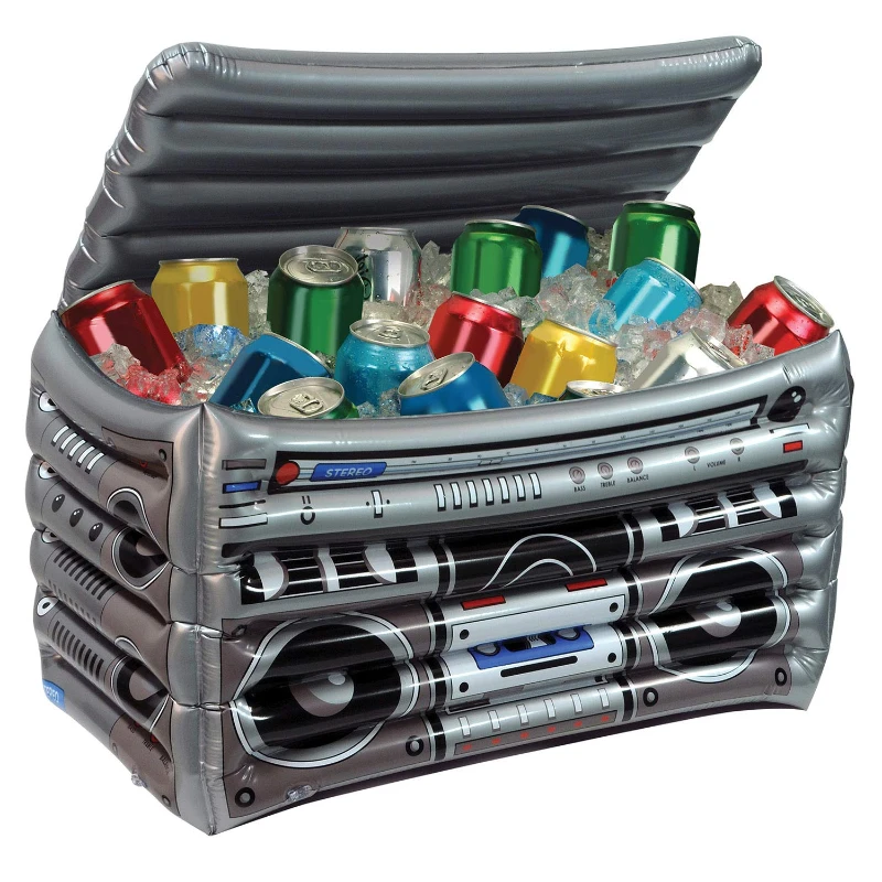 

80s Theme Retro Party Decorations Inflatable Boom Box Drink Beverage Cooler for Summer Beach