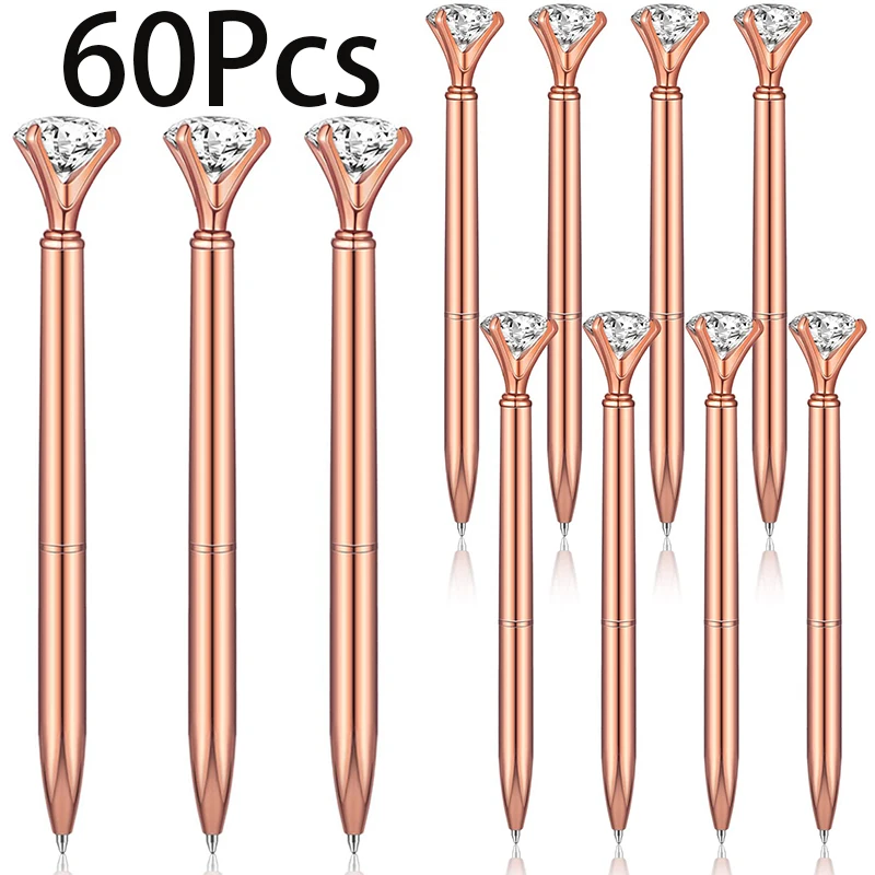 

60 шт., детская шариковая ручка со стразами
