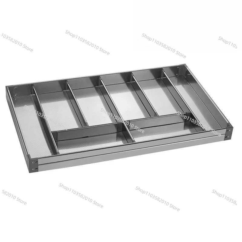 

Single Layer Kitchen Cabinet Pull Out Basket, Built-in Partition Storage Organizer, Seasoning Spice Rack for Drawer