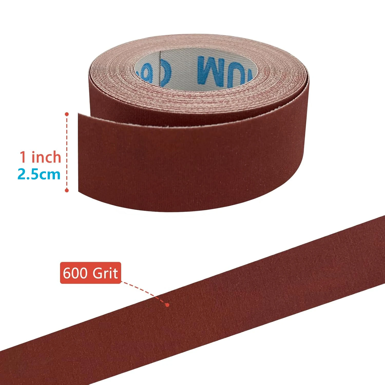 1inch 2/5M Emery Cloth Rolls, Continuous Sandpaper (2m / 5m) Suitable for Wood Sanding, Metal Polishing, Car Detailing