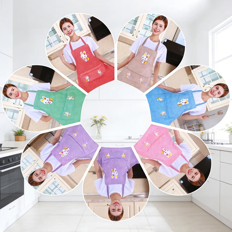 Cartoon Apron Kitchen Restaurant Bakery Shop Apron Cooking Breathable Apron Catering Housework Work Milk Tea Shop Fashion Apron
