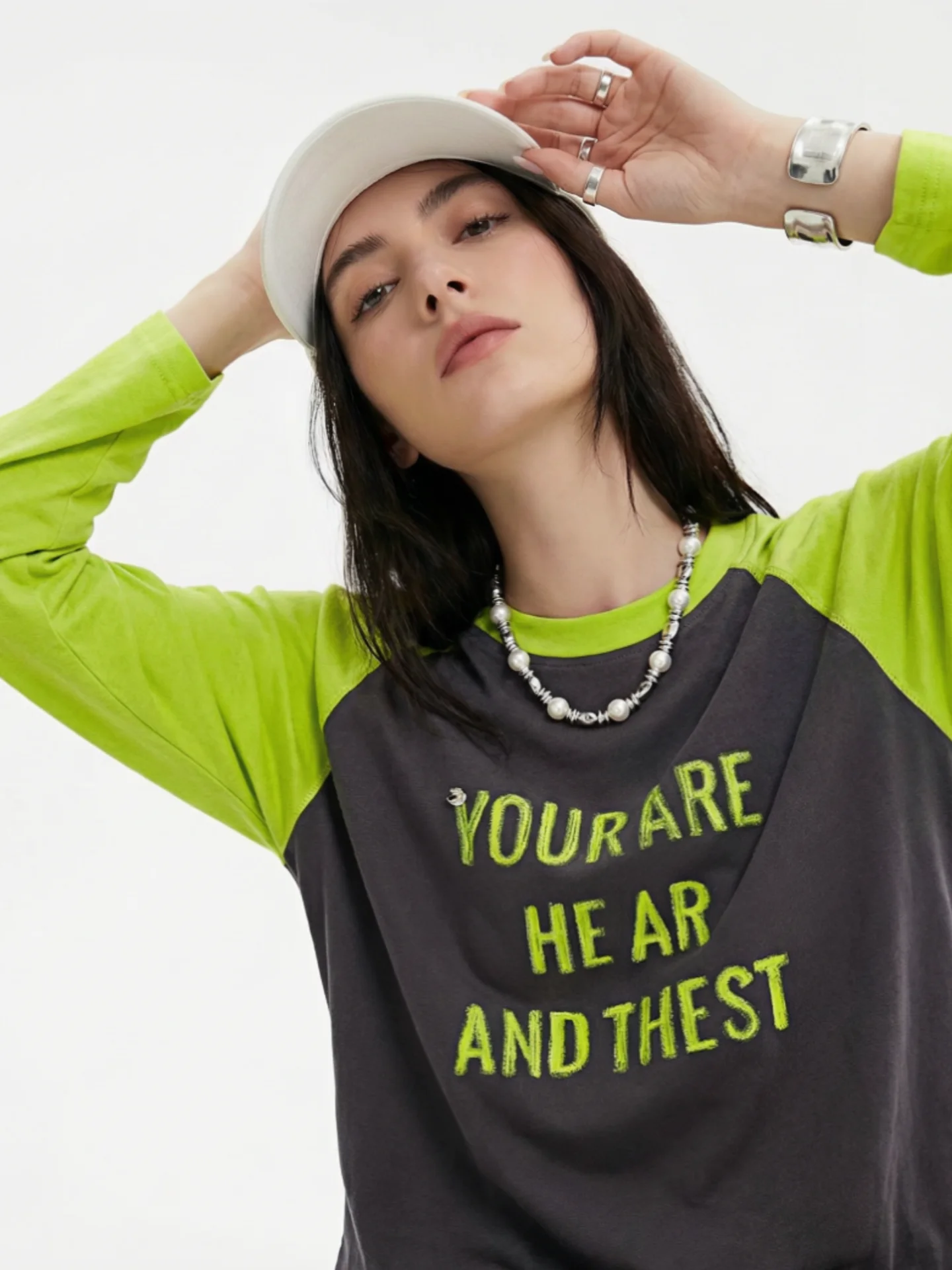 

Slim Fit Long Sve round Ne T-irt oulder Insert Color Blo Base irt Women ey een Casual Comfortable Soft Tee