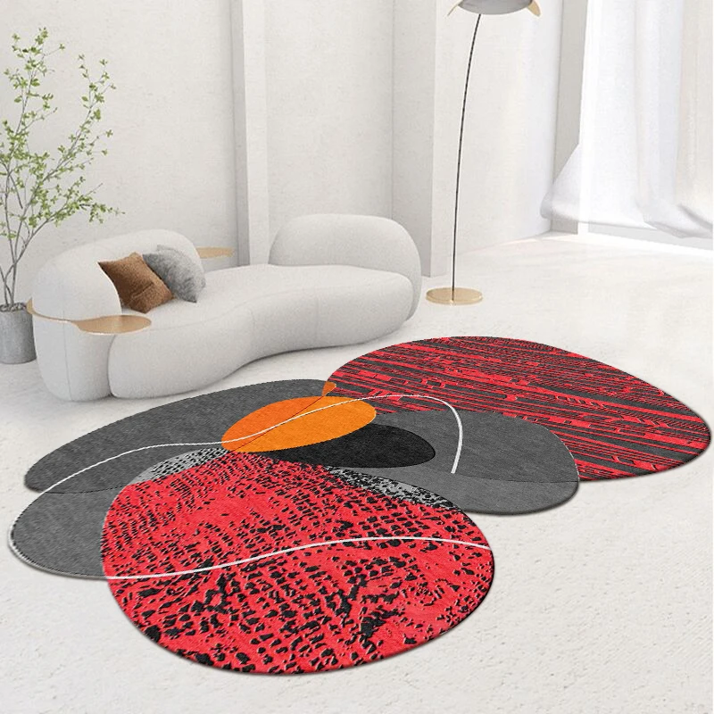 Light Luxury Irregular Shape Rug Nordic Living Room Rugs Simple Bedroom Decor Bedside Carpet Large Area Cloakroom Study Carpets