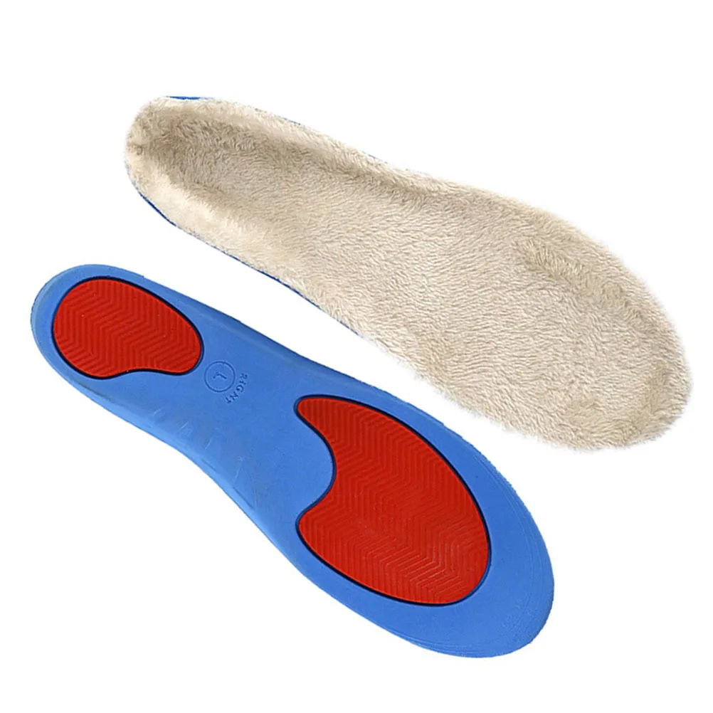 

1Pair Warm Insoles Thickened PU Shoe Inserts Breathable Non-Slip Keep Feet Warm Dry for Autumn Winter Size M White