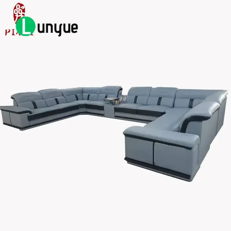 Fabric Sofa Set for Living Room Various Sizes Multifunctional U-Shaped Latex Chaise Wash-Free Tech Fabric Simple Room Sofa
