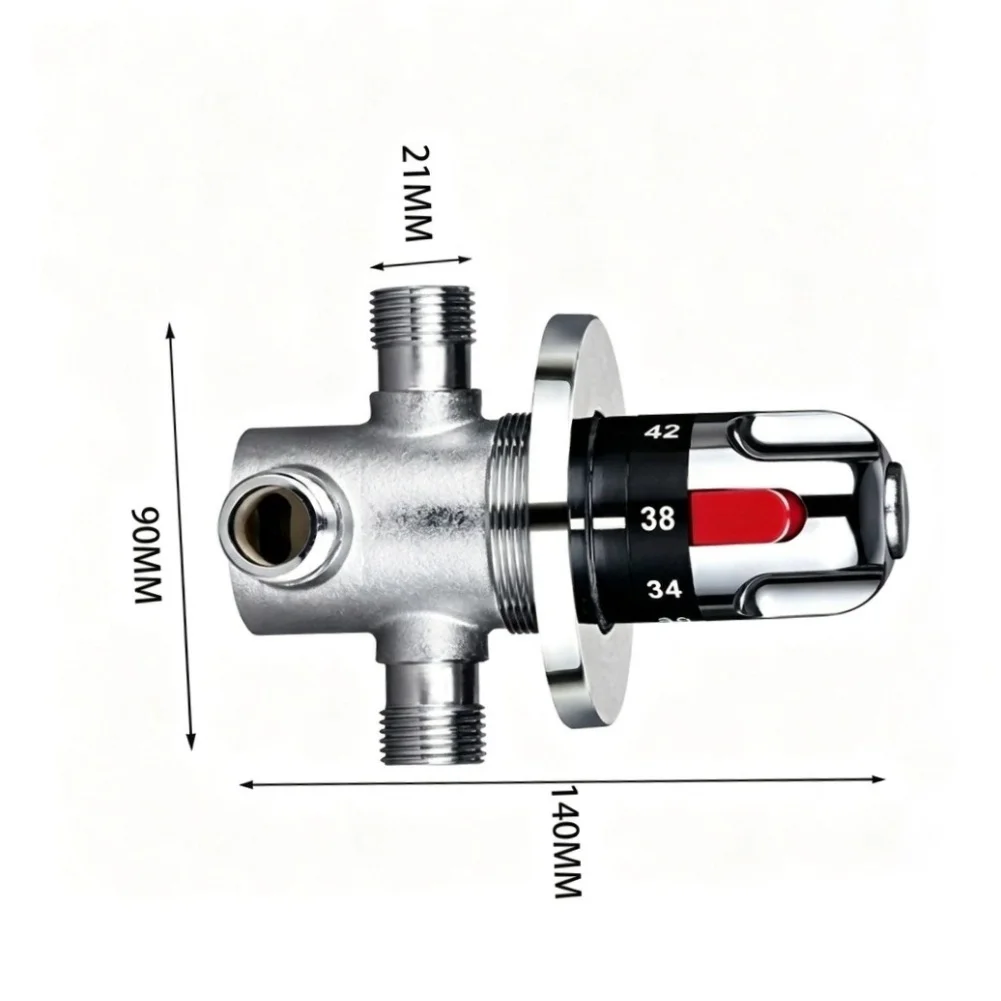 DN15 1/2'' Brass Thermostatic Mixing Valve Constant Water Temperature Control Valve Bathroom Accessories Brass