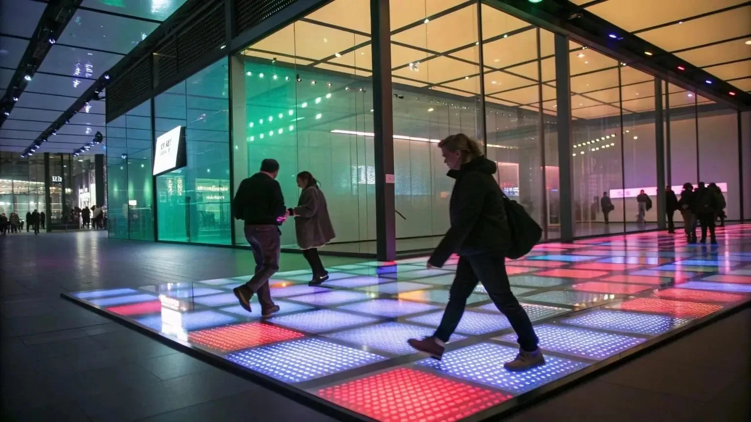 Interactive 3D LED Display Screen Nightclub Bar Video Floor Tiles Panel P3.91 Waterproof Full-Color HD LED Dance Floor Display