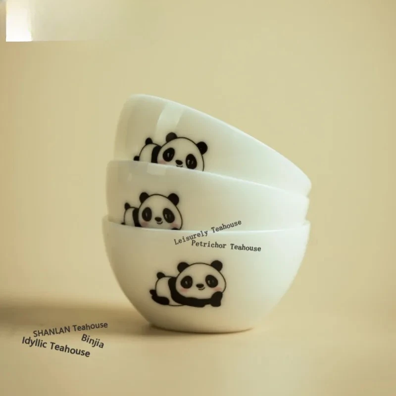 Panda Travel Tea Set Kit Elegant Teapot And Cup Set 1 Pot 3 Cups Tea Brewing Organizer Portable Picnic Tote Bag Supplies Craft