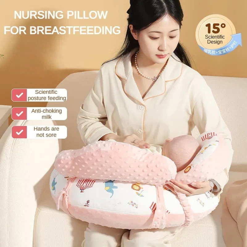 Nursing Pillow for Breastfeeding, Waist Pregnant Pillow for Mom & Baby Support, Baby Essentials for Nursing or Bottle Feeding