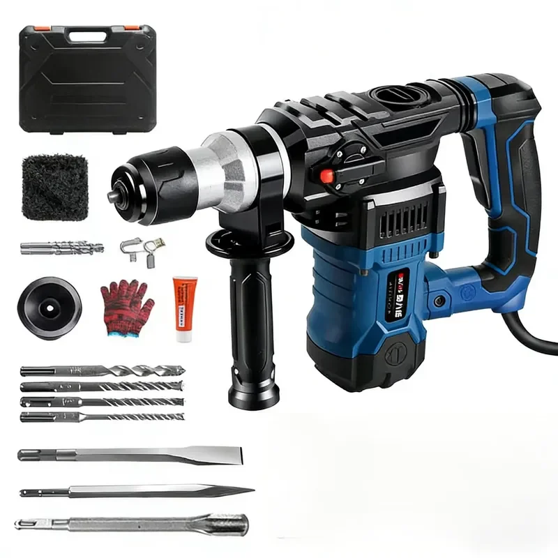 220V High Power Industrial Grade Electric Hammer Dual-purpose Multi Functional Household Industrial Pick and Drill Tool