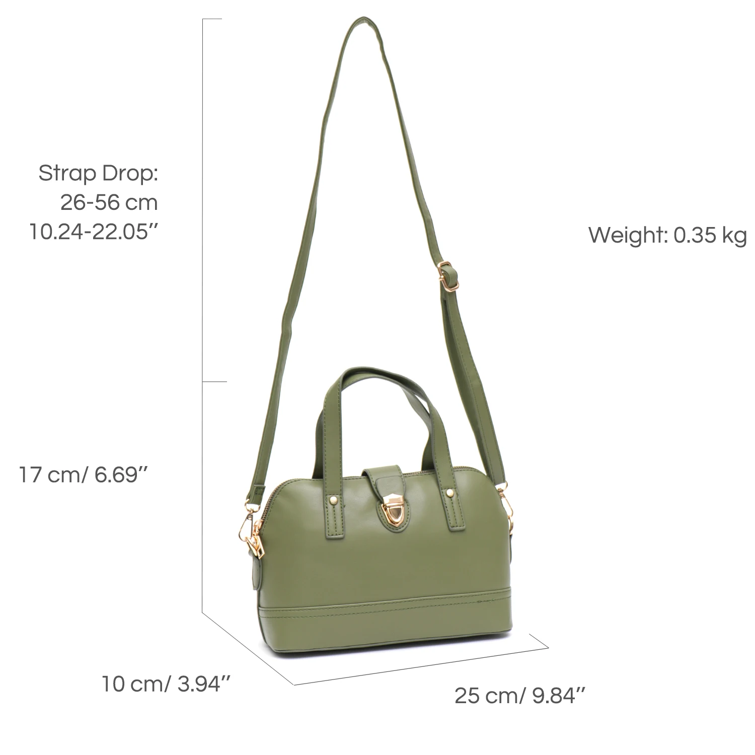 CEZIRA Fashion Chic Design PU borsa con manico superiore in pelle vegana borsa a tracolla a tracolla con chiusura in metallo di lusso da donna