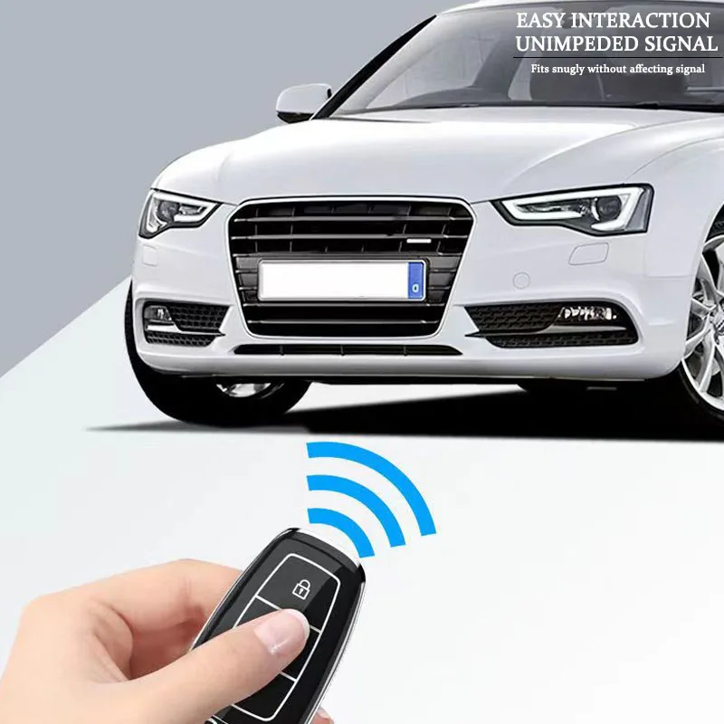 حافظة واقية من مادة البولي يوريثان الناعم لمفتاح السيارة عن بعد لهواتف أودي A3 A4 B9 A6 A7 4K A8 E-tron Q5 Q8 C8 D5 SQ8 ملحقات السيارة #6