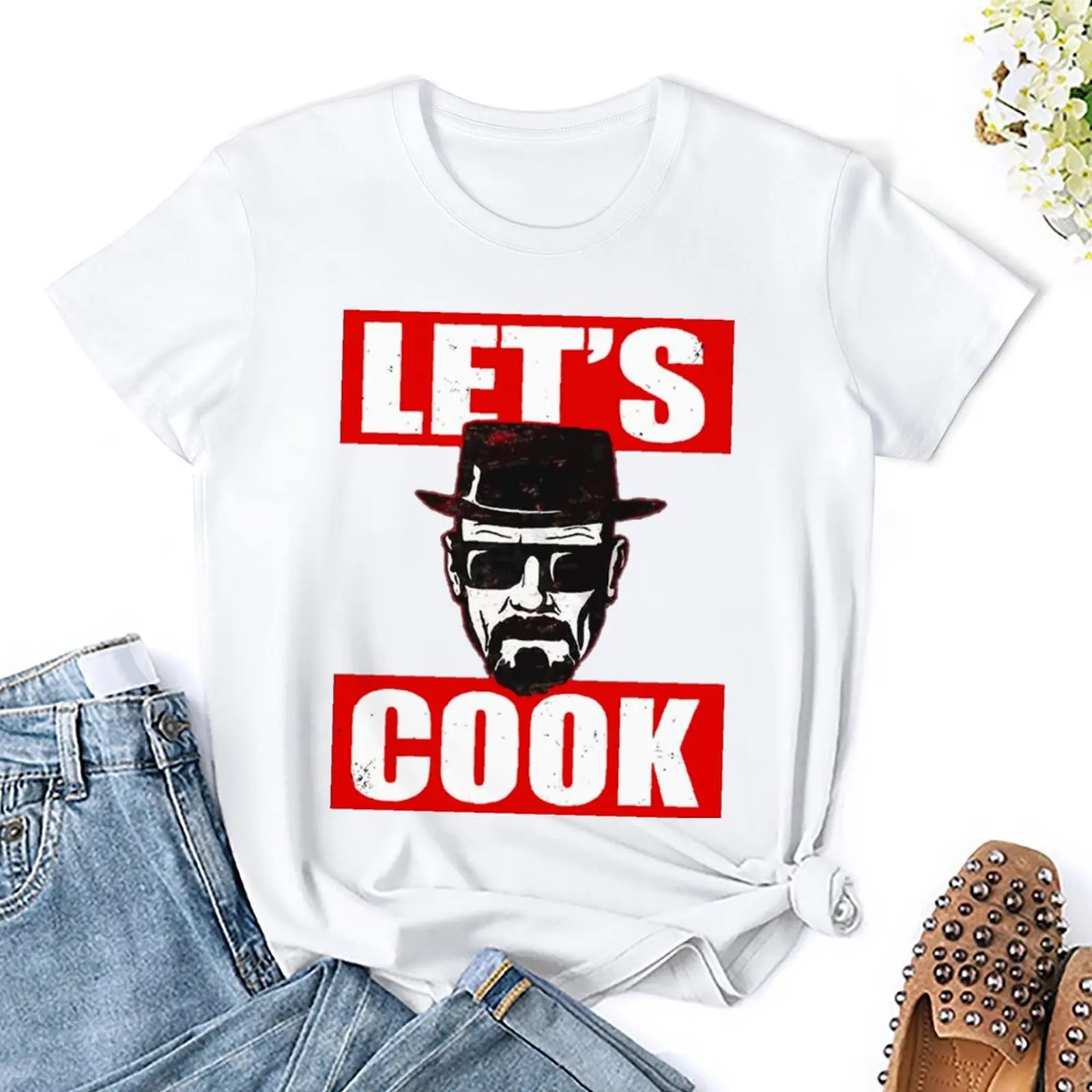 Let S Cook Bad Heisenberg Essential for S Harajuku T-shirt Campaign T-shirts Graphic Vintage Graphic Travel