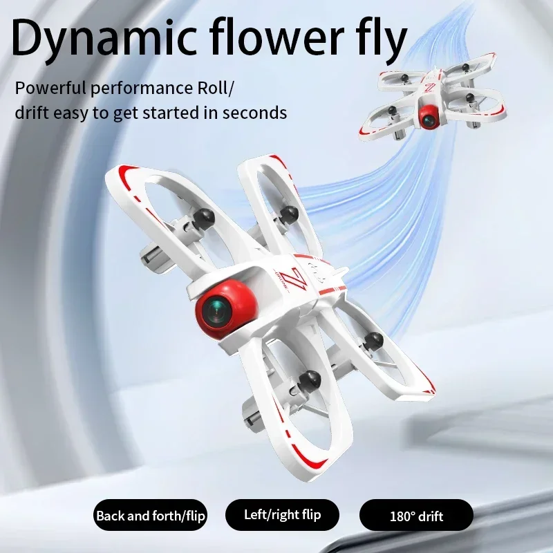 

CZ07 RC Quadcopter Drone: 4K Dual-Camera WiFi, 360° Stunts, Rotating Color Lights, Optical Flow, Kids Toy Gift