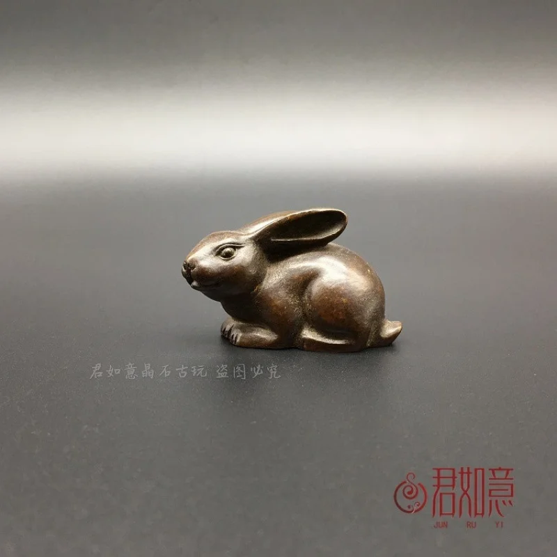 

Solid Copper Zodiac Rabbit Small Ornament Cute Rabbit Tea Pet Adorable Copperware