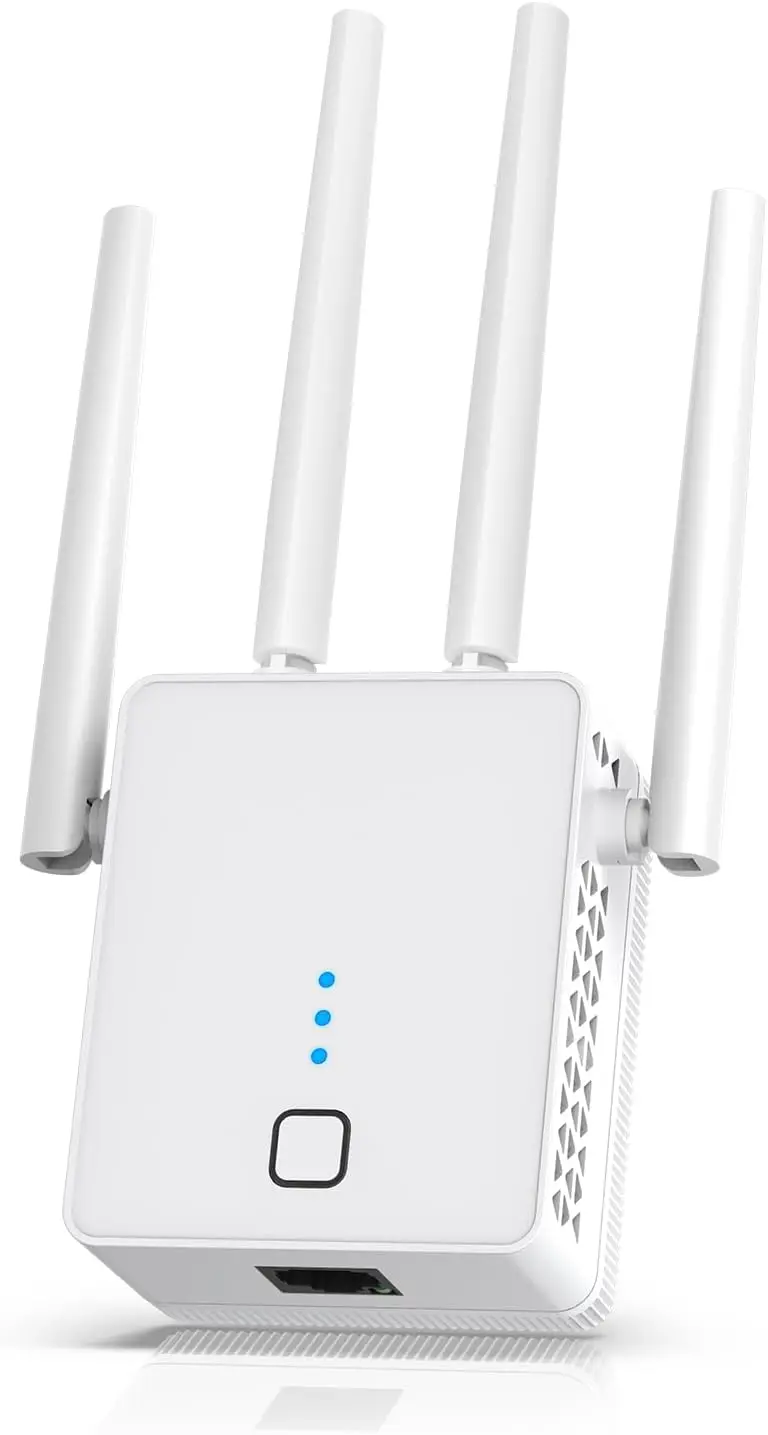 

Fastest WiFi Extender 1200Mbps Dual Band Booster for Home, Covers 10000sq.ft & 55 Devices