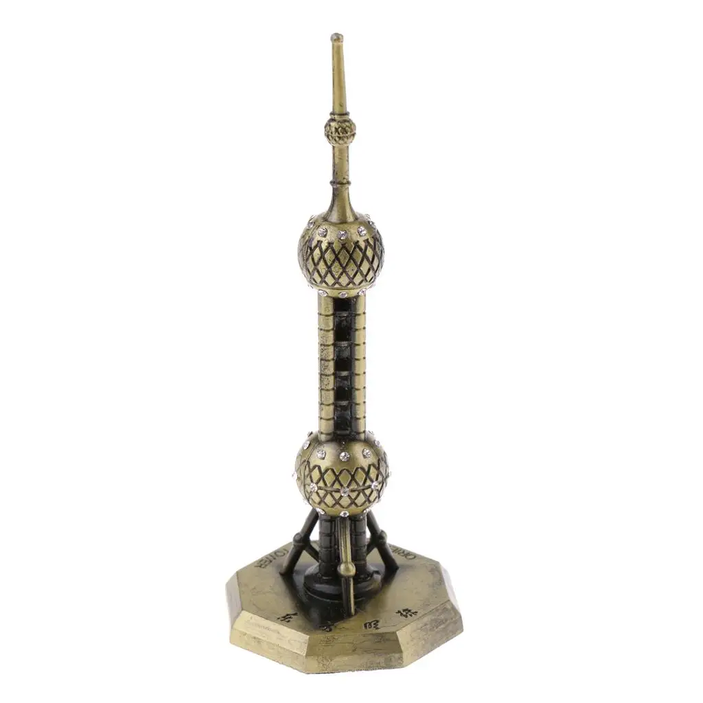 ORIENTAL PEARL TV TOWER SHANGHAI ARCHITECTURE BUILDING REPLICA SOUVENIR 5''