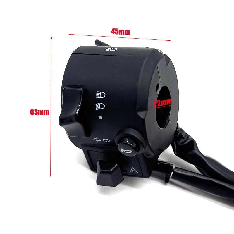 22mm Motorcycle Switches Horn Button Turn Signal Electric Fog Lamp Light Handlebar Controller Switch For Motorbike MT15 R3