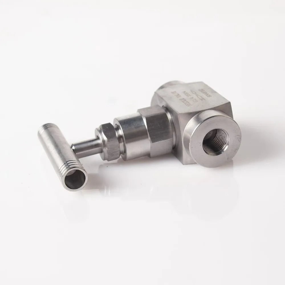 G1/2 304 Stainless Steel High Pressure Needle Valve 6000 PSI with G Thread NPT Thread for Gas Liquid Flow Control