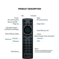 G20S G20S PRO BT Gyro Smart Voice Remote Control G20 IR Learning 2.4G Wireless Fly Air Mouse For X96 H96 MAX Android TV Box