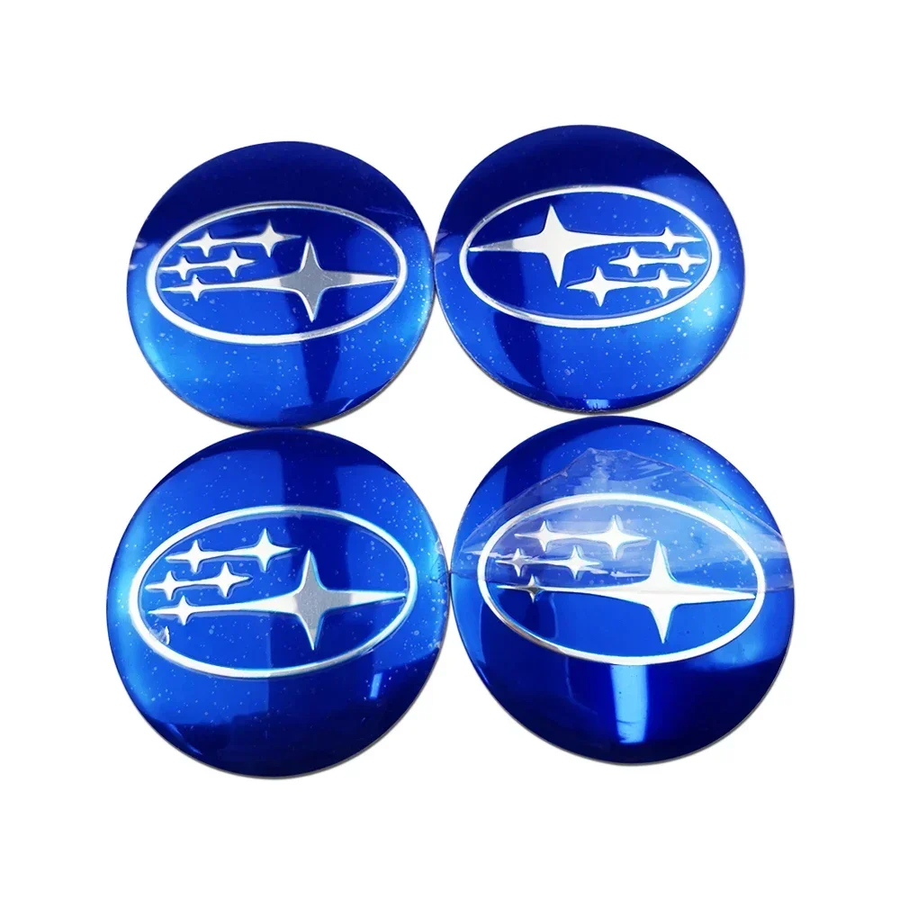 4PCS 56MM Car Wheel Center Hub Cap Badge Logo Decal Sticker for Subaru Outback Legacy Forester Impreza Tribeca WRX BRZ DRL STI