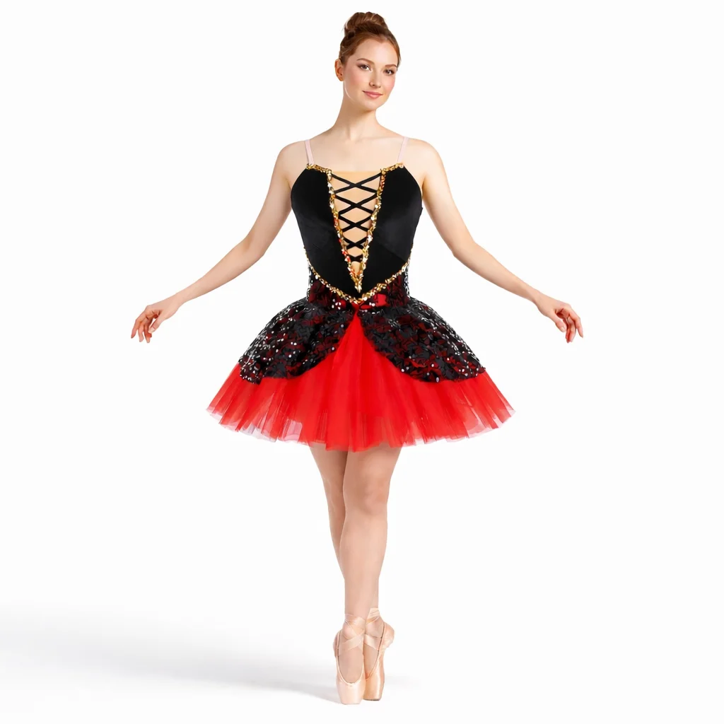 dance-favourite-ballet-tutus-25001-black-top-with-red-tulle-ballet-tutu-dance-costumes-tutu-dance-cosutme