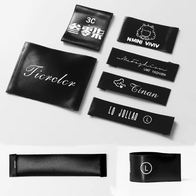Selvedge Ribbon Customized Silk Care Label Cut Separately/Washing Tag Colorful Printing/Clothing  Accessories Washable Labels