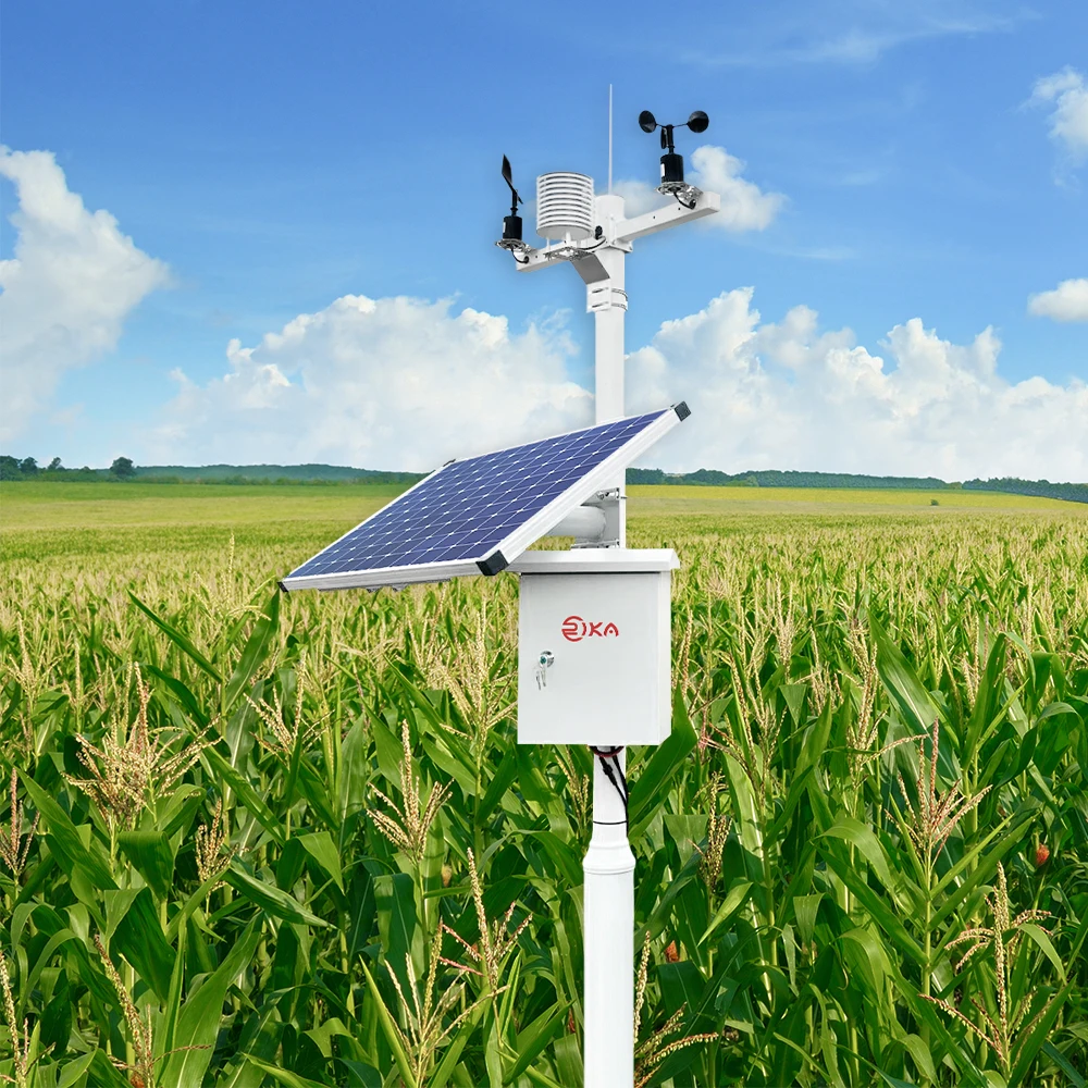 Agricultural Automatic Weather Station  WMO Smart 4G GSM Farm Wind Solar Rain GPS Environmental Monitor