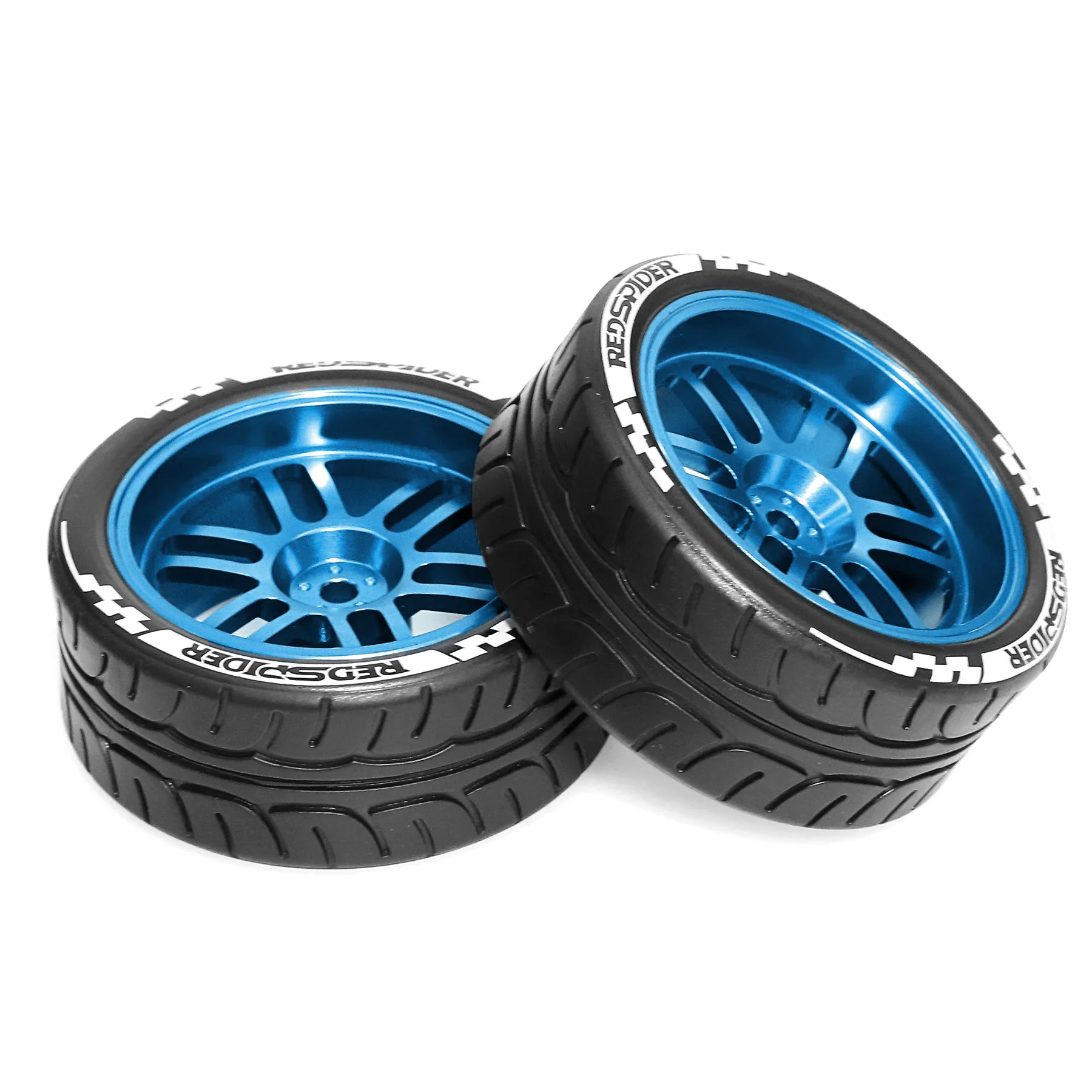 RED SPIDER 4Pcs 1/10 RC On‑Road Drifting Tyres Metal Wheel Hubs 12mm Hex for Sakura Tamiya TT01 RC Model Car Modified Accessorie