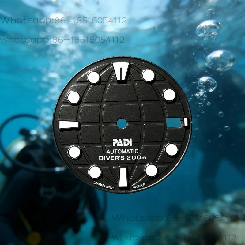 PADI Co-branded Dial | 200-meter Water Resistant, DIY Modification Exclusive Accessories NH35 DIAL WITH S LOGO