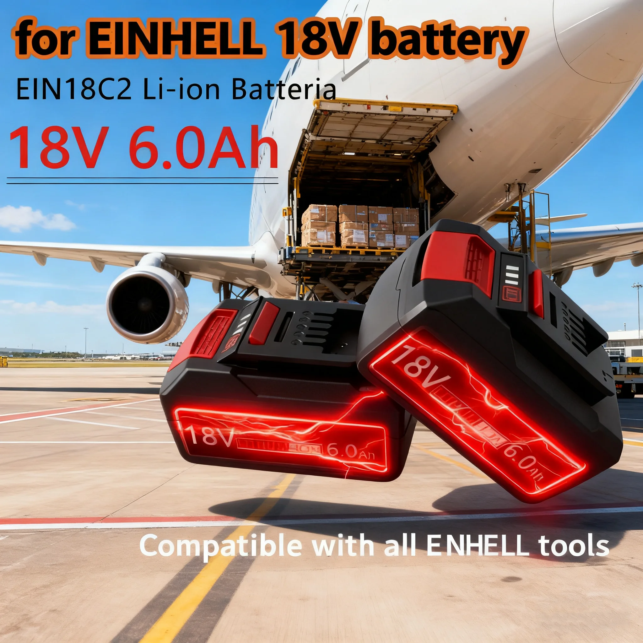 

For EINHELL EIN18C2 6Ah Replacement Battery Li-ion Batterias 18V Battery Power X-change PX-BAT4 4511396 4511437 Power Tools