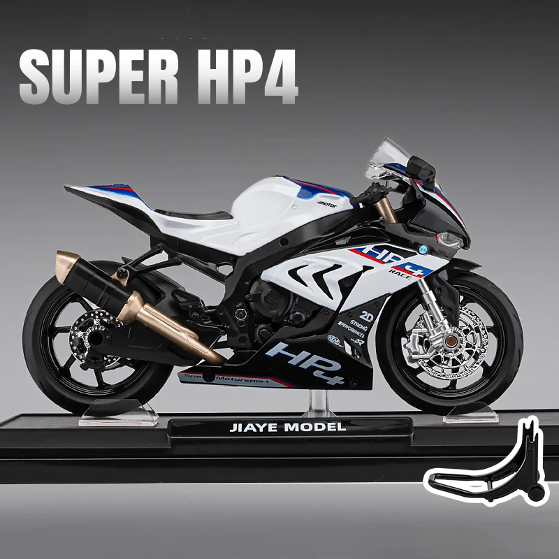 1:12 BMW HP4 Simulation Alloy Motorcycle Model Shock Absorbers Sound and Light Collection Toy Car Kid Gift