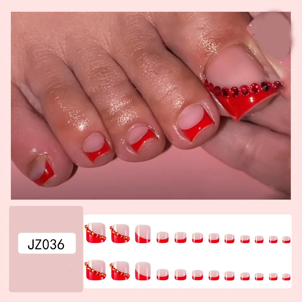 24pcs Bronzszínű Francia Ál- toenails Csiszolt üveg Design Csináltatás Hölgy Fehérneműs szekrény -en Köröm számára Láb Hordható Erőltetett Fokhagymagerezd nails manicura beállítása