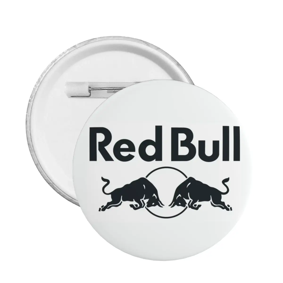 Custom Red Double-Bull Button Pin for Jeans Badges Brooch Pinback Gift