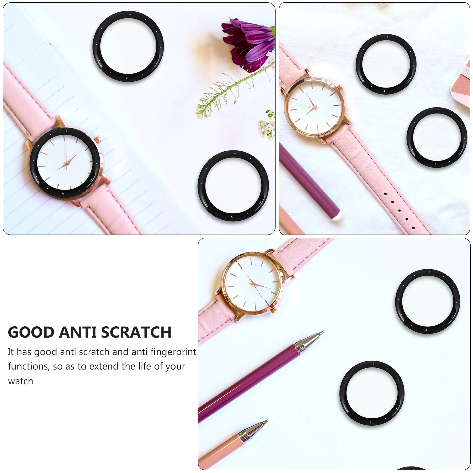 

4 pcs Full Screen Soft Tempered Glass Film for Smart Watch Protector Anti Scratch Fingerprint Resistance Fits Watches Gift Idea