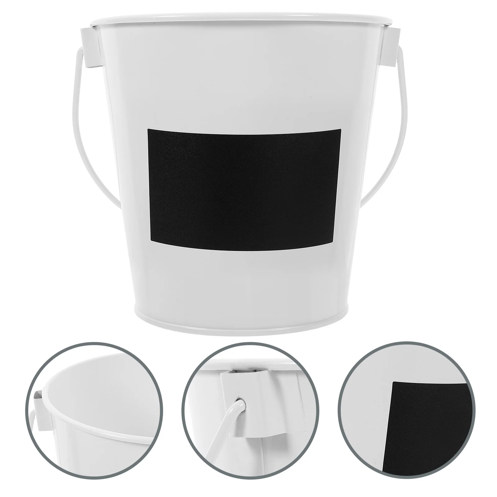 

Desk Can Mini Iron Garbage Container Sturdy Office Waste Bin Space Saving Household Countertop Trash Organizer Reusable Metal