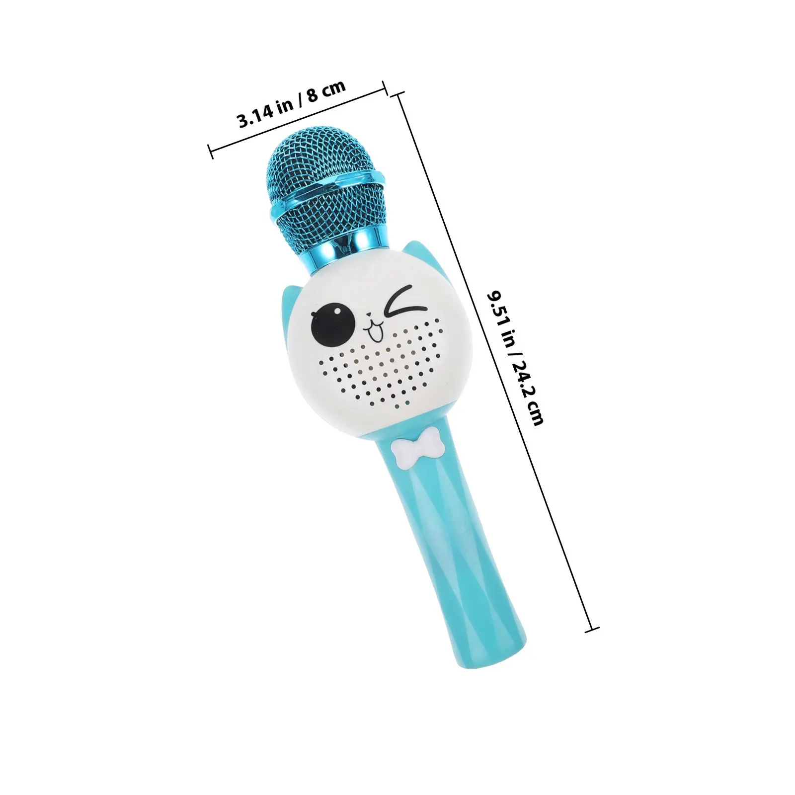 1Set Child Electronic Microphone Colorful Cartoon Simulation Singing Partner Wireless Creative Kids Microphone Early Educational