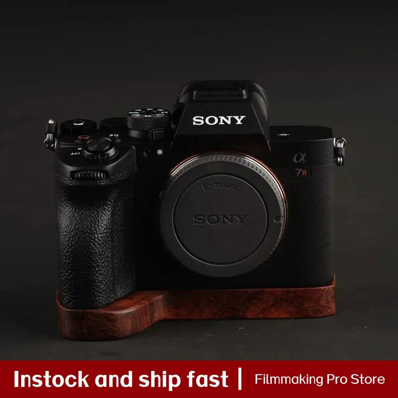 

Базовая клетка для камеры, ручка для камеры Sony A7R5 A7R4 A7R3 A7S3 A1, ручка из черного дерева, сверхлегкая защитная базовая клетка из цельного дерева