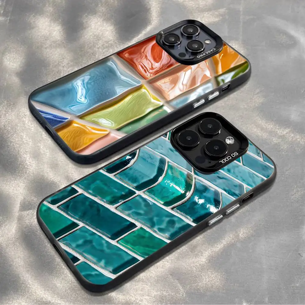 

Vibrant Outdoor Pool Design Phone Case For iPhone 16,15,14,13,12,11,Mini,Pro,MAX,plus,Black Matte Shockproof Cover