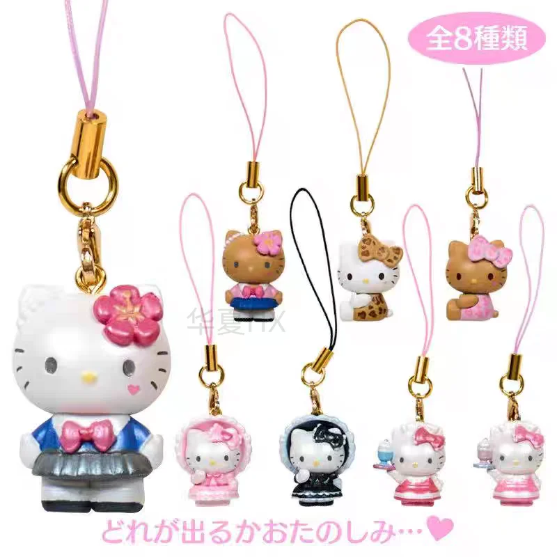 

Оригинальный кожаный брелок Sanrio Nic с леопардовым принтом для старшеклассников, черный, Hello Kitty, в подарочной коробке, в комплекте с наклейкой для мобильного телефона