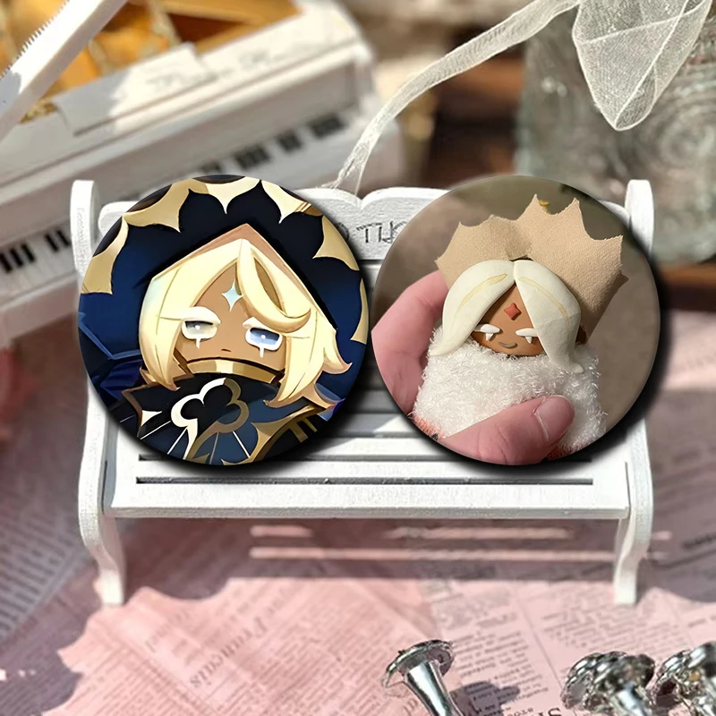 Cartoon Pure Vanilla Cookie Button Pin Game Role Pure Vanilla Cookie Brooch Creative Badge for Backpack Clothes Decoration Gift