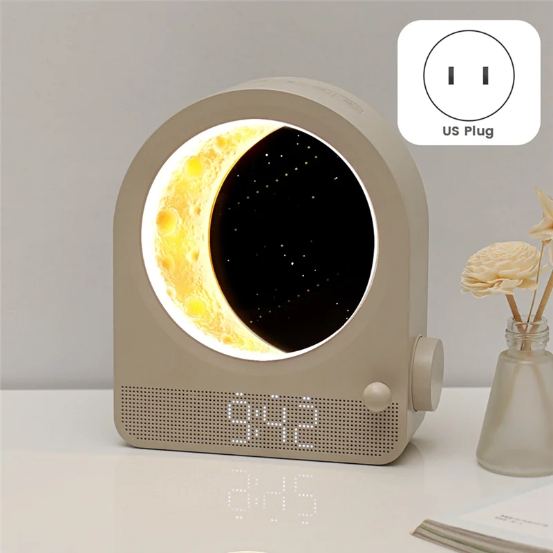 

AONEQ-будильник Sunrise Wake Up Light, часы-ночники для спальни с метеоритными огнями, двойной будильник