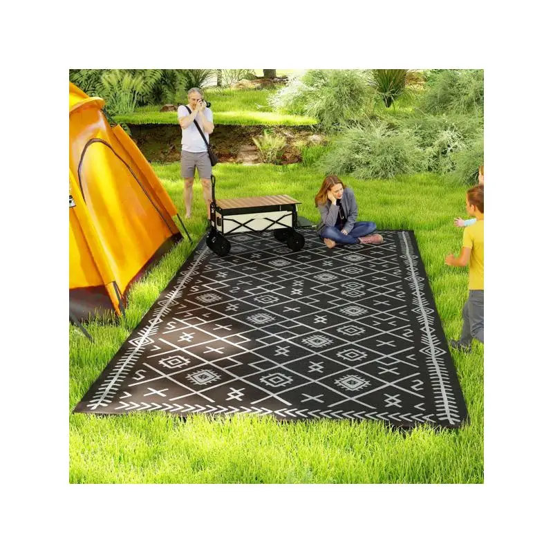 سجادة خارجية قابلة للعكس - تصميم متين ومقاوم للطقس للاستخدام الداخلي/الخارجي، مثالي للباحات والطوابق والحدائق #2