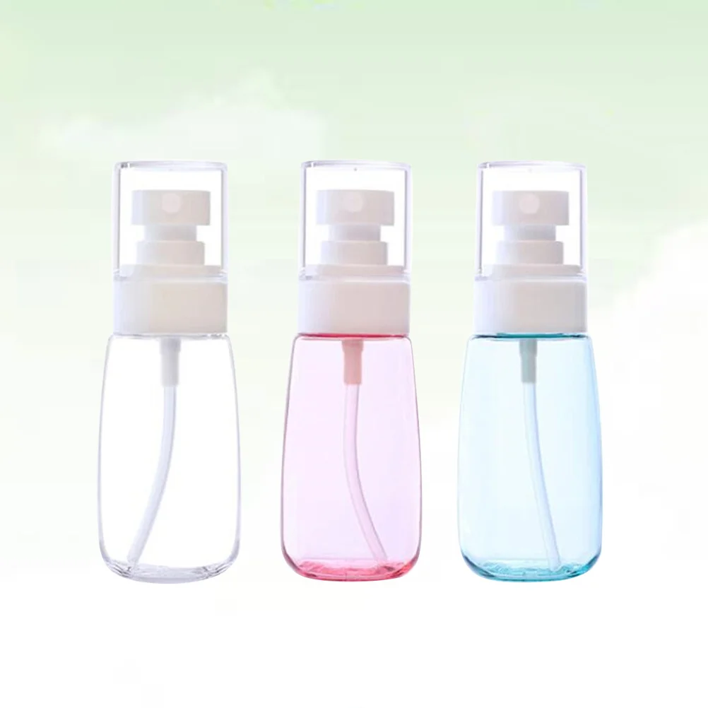 3 pçs garrafas de spray portátil à prova de vazamento mini viagem recarregável vazio maquiagem protetor solar recipientes de névoa para uso ao ar livre