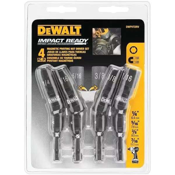 4 Pc. Pivoting Netsetters (1/4", 5/16", 3/8", 7/16") - IMPACT READY(R) view 2