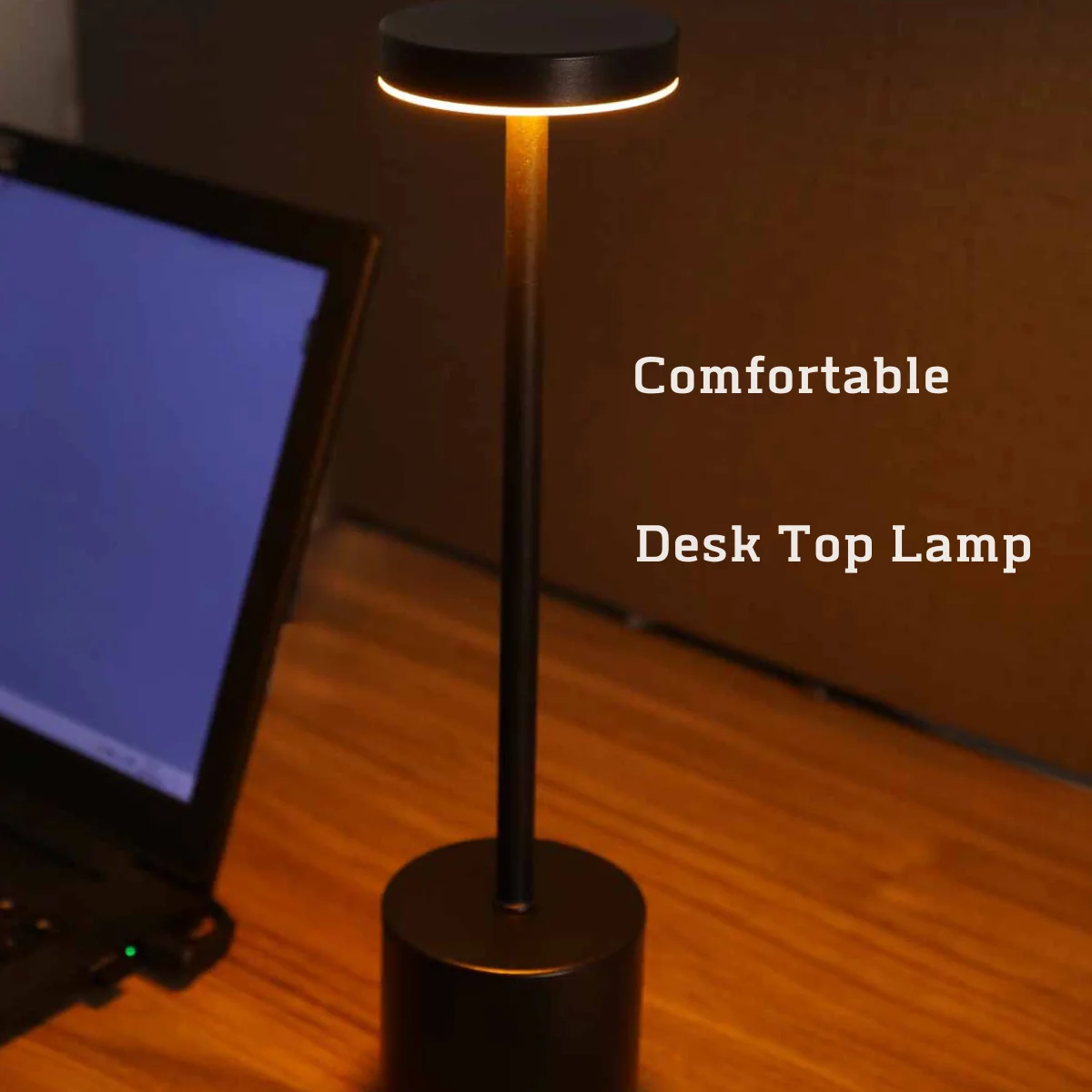 USB Metal Rechargeable Desk Writing Lamp Room LED Bedside Decorative Table Lamp Restaurant Bar Desktop Mood Lighting Night Light