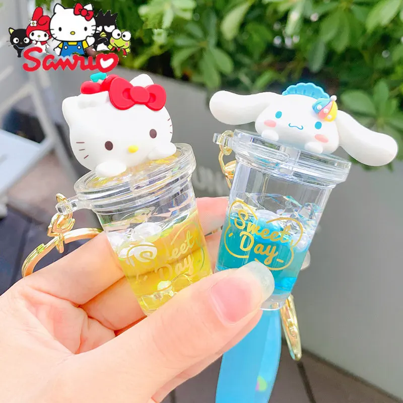 Mini porte-clés Melody, huile Sweet Thing, Kuromi, Hello Kitty, Cinnamoroll, pendentif de sac, boîte ennemi confrontée, beurre de dessin animé, structure