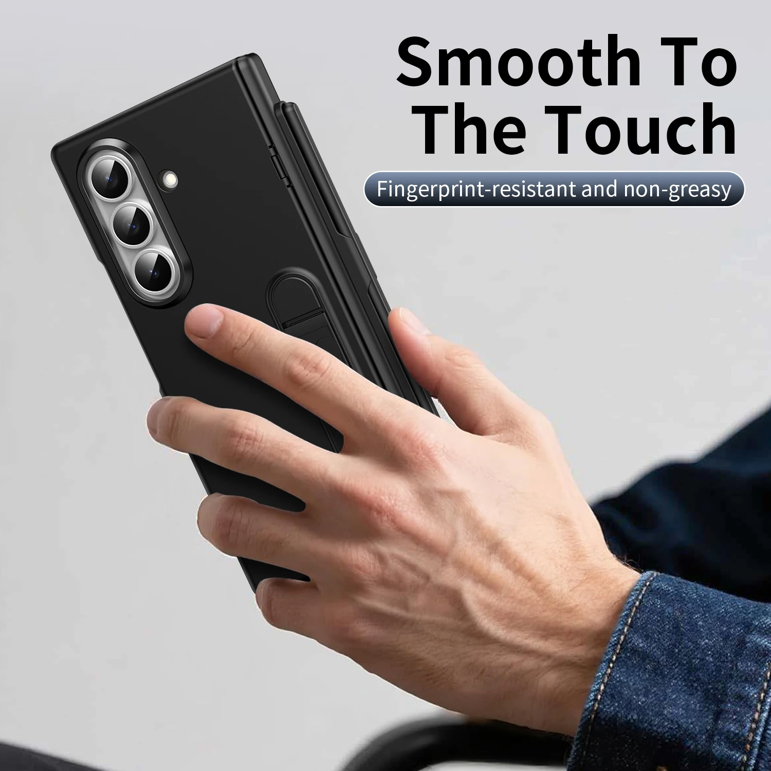 حافظة لهاتف سامسونج جالاكسي Z Fold3 4 5 6 7 مع قلم S وواقي شاشة غير مرئي قابل للطي ومفصلات حماية للهاتف غطاء كامل