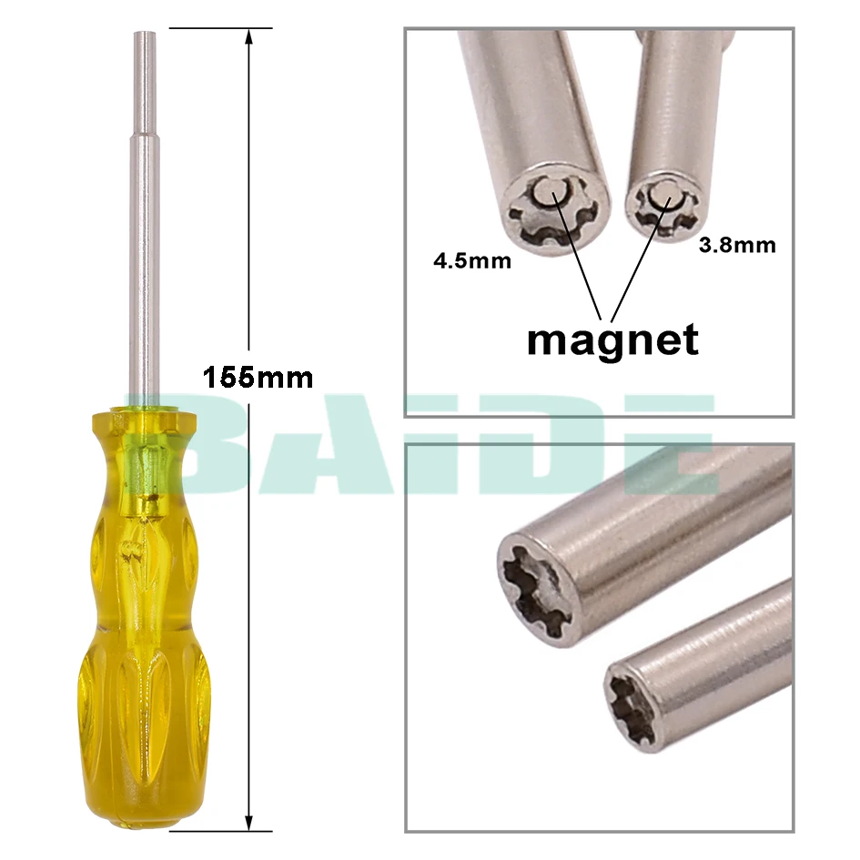 9 in 1 Repair Security Bit Screwdriver with 3.8 4.5 mm Screwdrivers for Switch 35 sets/lot